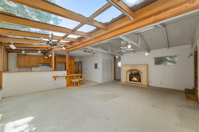  Family room with fireplace.