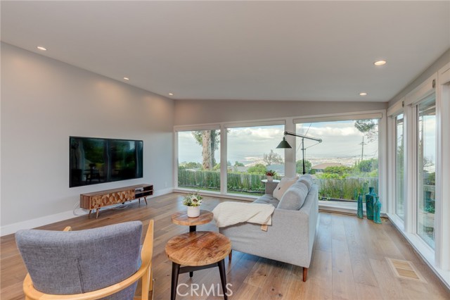 living room with ocean view