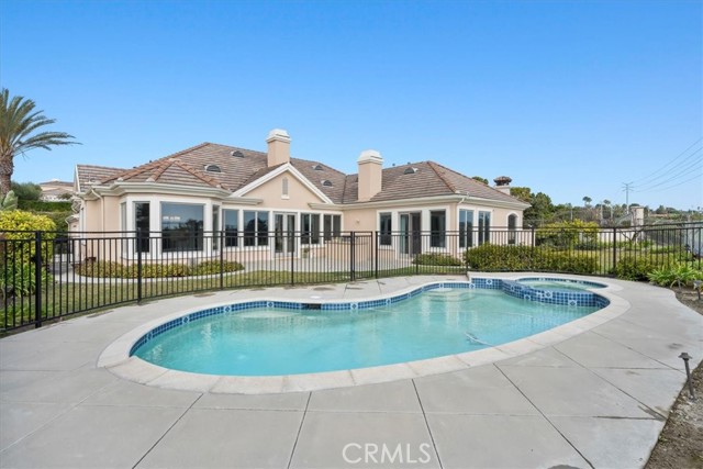 Private pool, with safety gates.