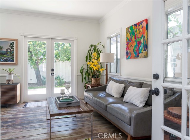 Such a great use of space... french door in and french doors out!