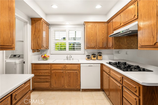 Large kitchen with plenty of storage.