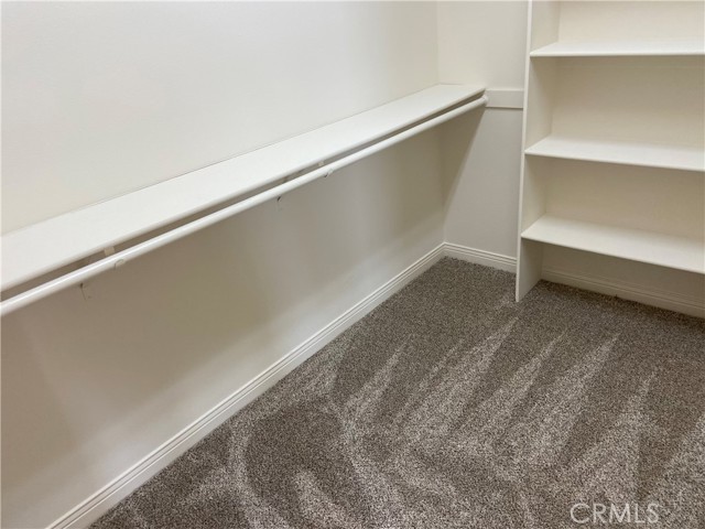 Walk in closet in master bedroom