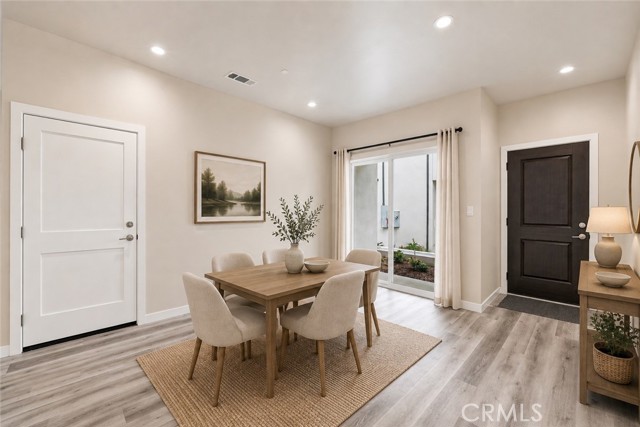 virtually staged dining area