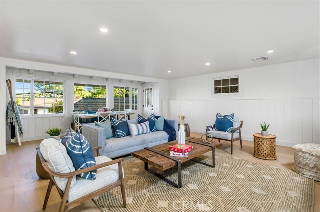 Downstairs family room.