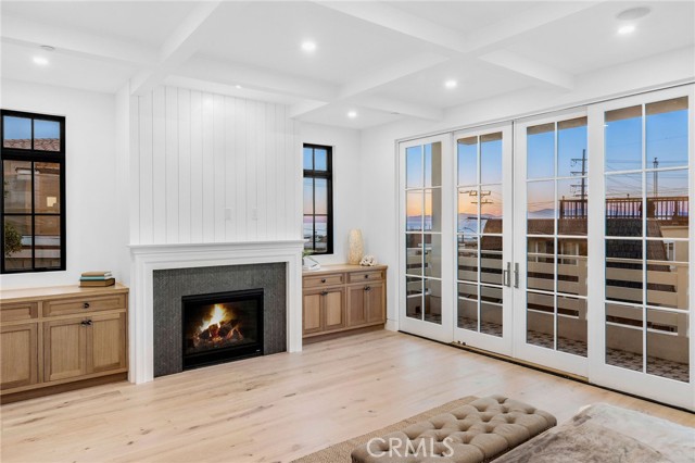 Master Fireplace and Ocean View