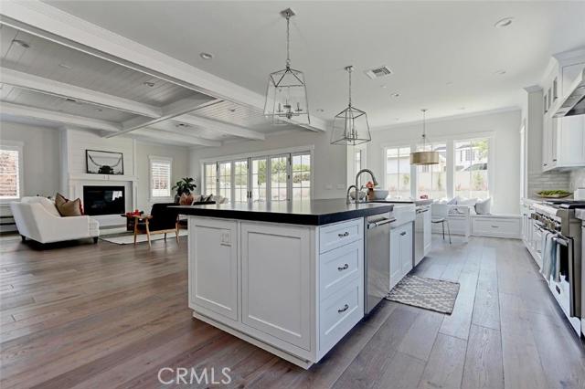 Kitchen opens to family room