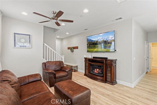 Living room with ceiling fan