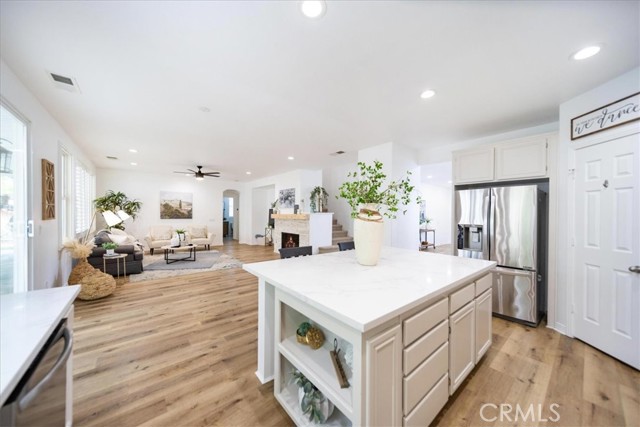 Kitchen open to Family Room