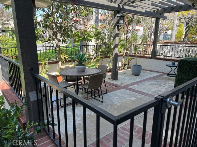 Large private patio