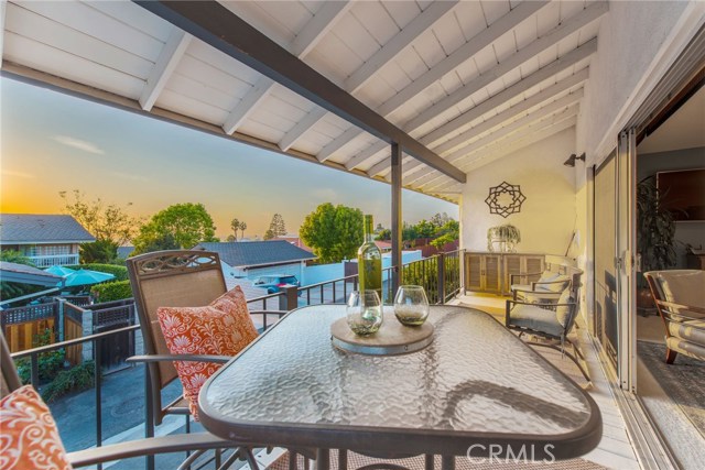 large covered deck off the living room