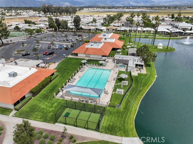 Pickle ball courts, pool and spa area