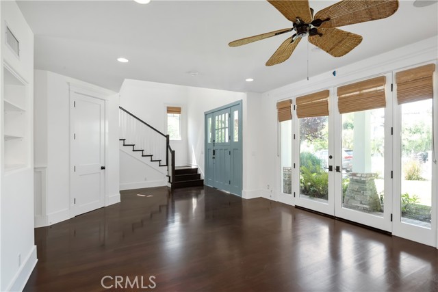 Looking at the front entrance and yard from the Formal Living Room.