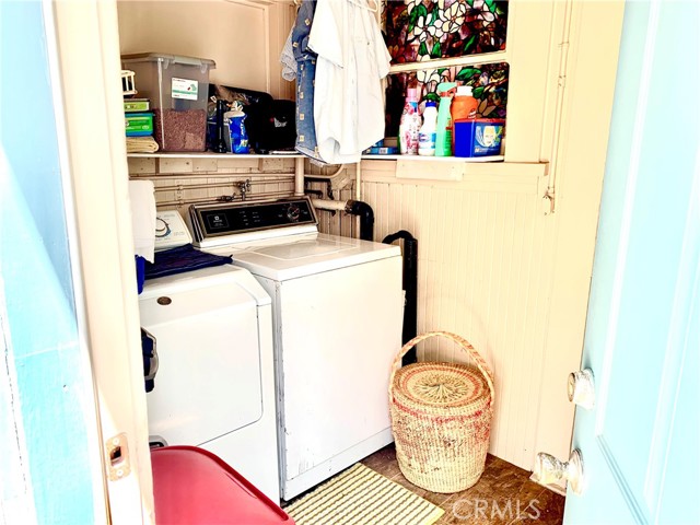 Common area of houses laundry room