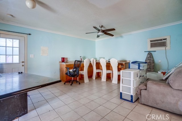 kitchen/living room in garage