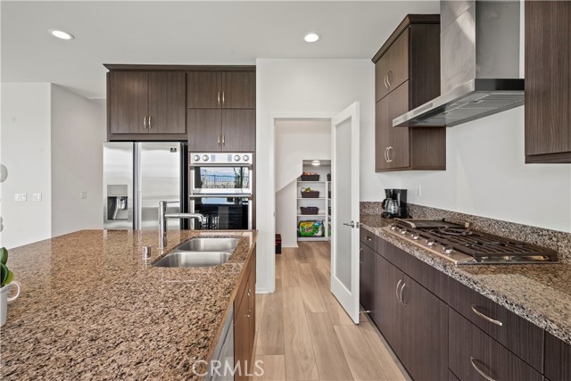 Kitchen with walk in pantry