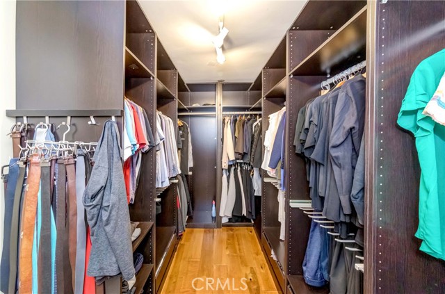 Walking closet inside master bathroom
