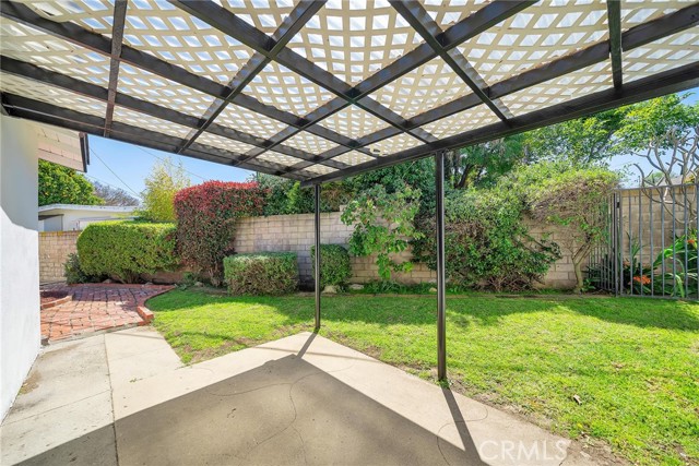 View from covered patio