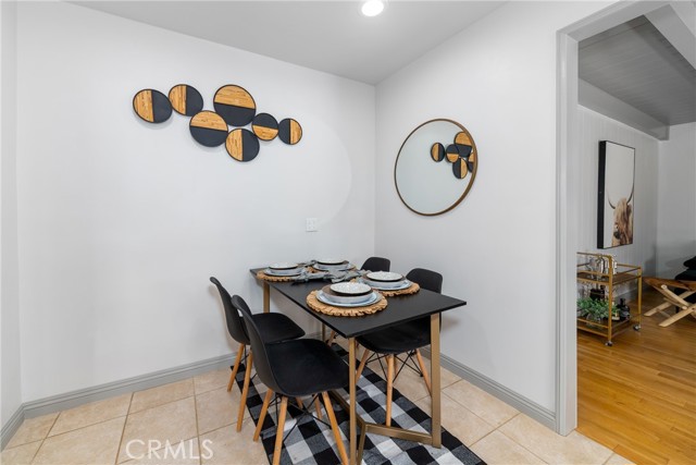 Dining area off the kitchen