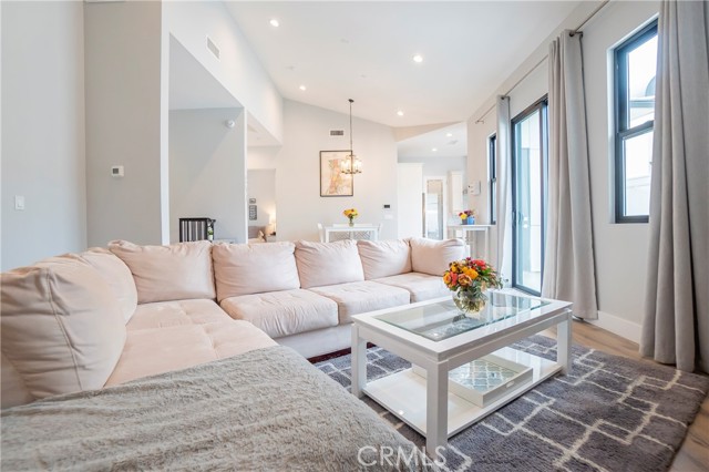 Soaring ceiling height makes this room feel bigger