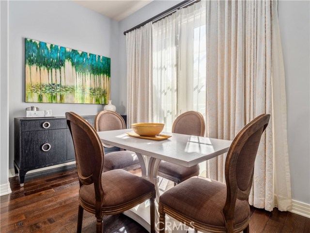 The eat in kitchen beside the French doors leading to the patio. Fresh air and sun drenched California days are perfect for indoor/outdoor living.