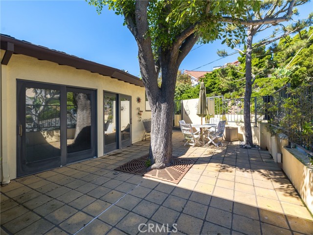 Private courtyard, gated and spacious.