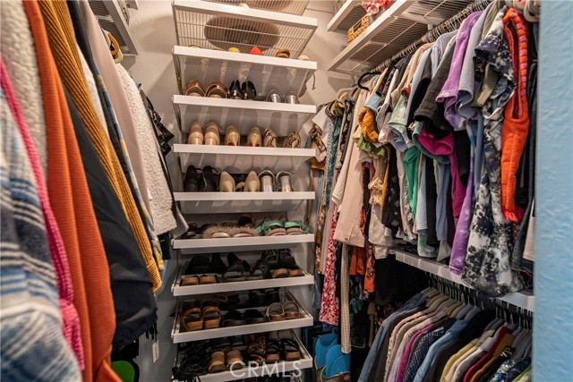 Custom Walk-In Closet
with 54 pair shoe rack