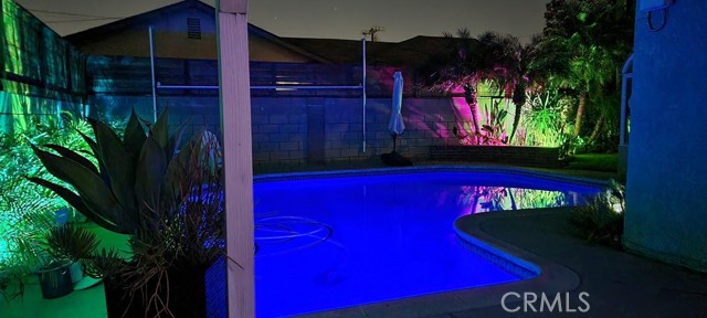 Night view of pool