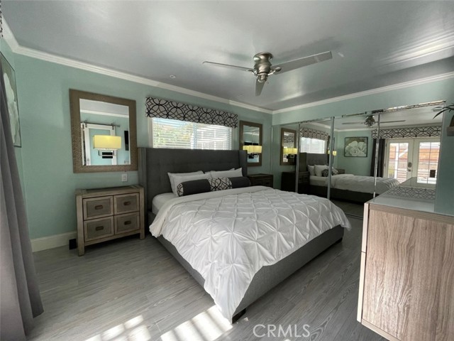 Master Bedroom with mirrored closets