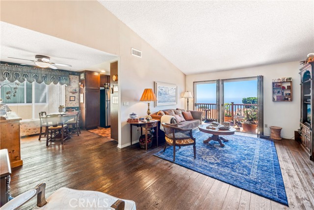 Open concept between the family room and the kitchen