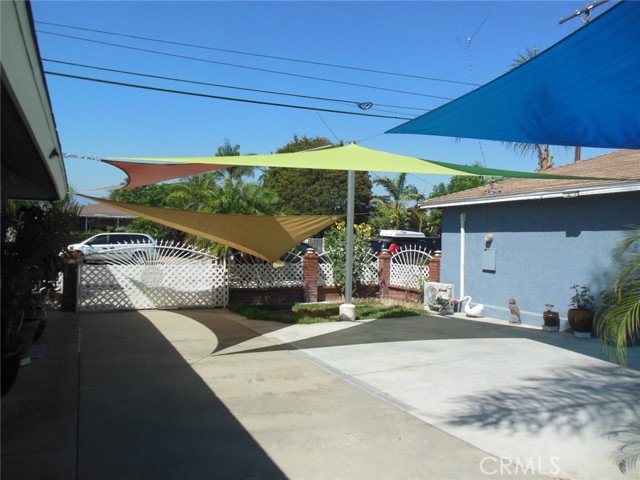 gated driveway area.