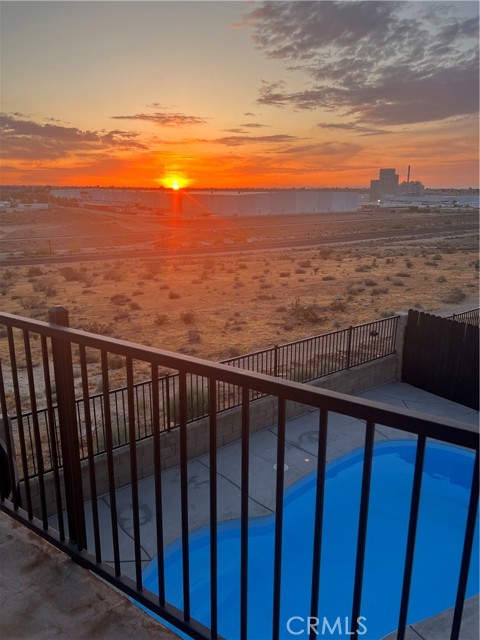 sunset back view