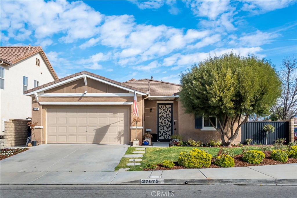 Single Story Dreaming! Welcome to this stunning home located at the top of Castaic's highly sought-after Hasley Hills. This single-story residence offers an impressive 1,912 square feet of living space, with large open kitchen and open living areas. Featuring 3 spacious bedrooms and 2 baths, this home provides the perfect balance of comfort and functionality. The home is equipped with a fully paid-for solar system and a newer HVAC system, electrically hooked up for a generator to run the house, has Lutron smart outlets and lights and dual pane vinyl windows, ensuring energy efficiency and year-round comfort and intelligence. The gourmet kitchen is a chef's dream, featuring sleek quartz countertops, a stylish subway tile backsplash, and stainless steel appliances, including a trash compactor and oversized refrigerator. The white cabinetry, modern light fixtures, and ample counter space make this kitchen functional, beautiful, and fun to cook or entertain in. Designed with water conservation in mind, the backyard and side yard offers low-maintenance, artificial turf, sprinklers and drip irrigation system. This thoughtful landscaping allows for effortless outdoor living while conserving resources. The fully finished garage is a standout feature, offering plenty of room for storage and finished with epoxy flooring for a clean, polished look. Located in a wonderful community with no Mello Roos, this home is conveniently close to everything a commuter could need while still being close to the Lake for Recreational Fun and Adventures. Don’t miss the chance to enjoy Castaic Lake Life at its FINEst!