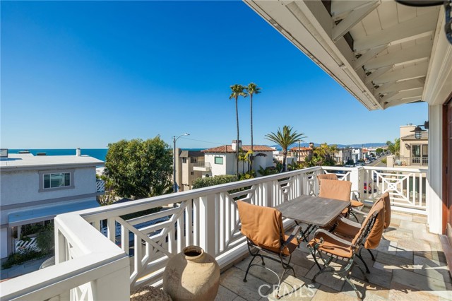 Spacious ocean view balcony