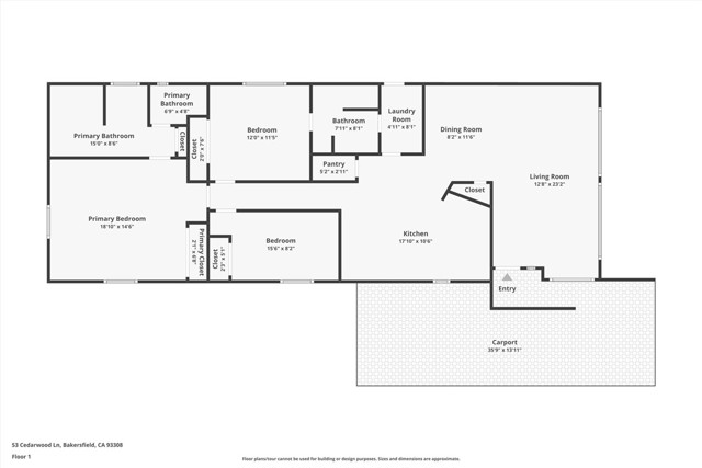 Detail Gallery Image 28 of 28 For 53 Cedarwood Ln, Bakersfield,  CA 93308 - 2 Beds | 1 Baths