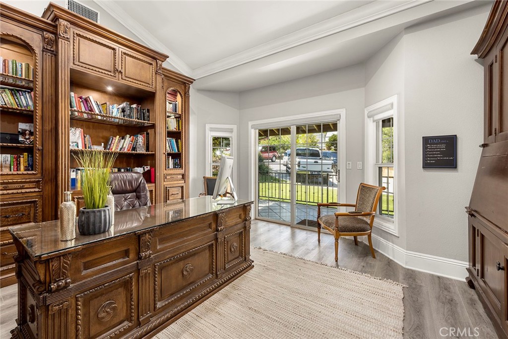 Executive Style Private office, Custom Built-ins