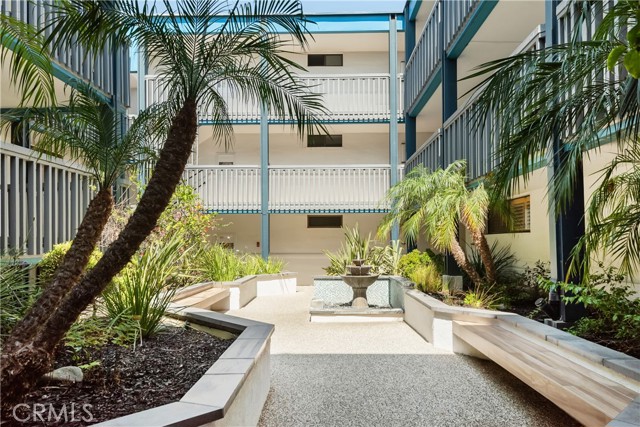 Interior courtyard at this boutique 21-unit complex