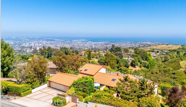 Aerial photo of home, canyon and view