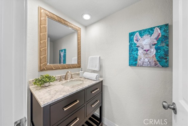 Main level powder room half bathroom.