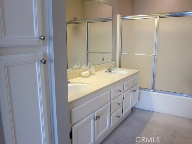 Linen closet and 2 sinks!