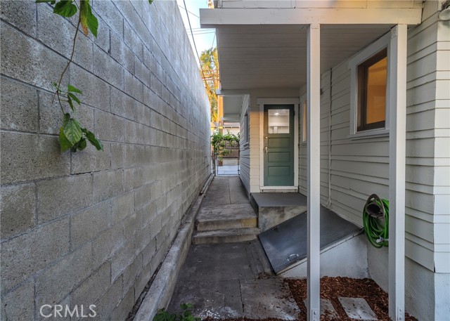 Back porch and entry to basement