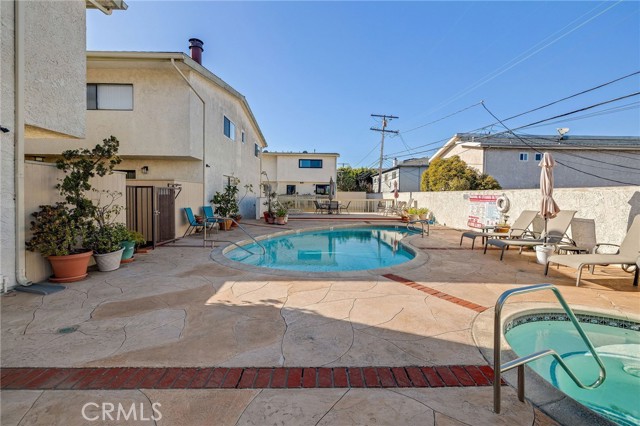 Sparkling pool and hot tub  area