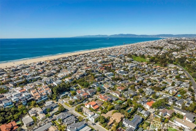 Aerial view looking north