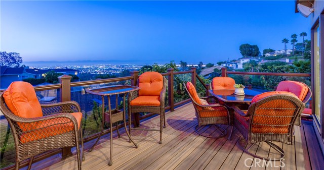 How fabulous is this view deck adjacent to the kitchen?