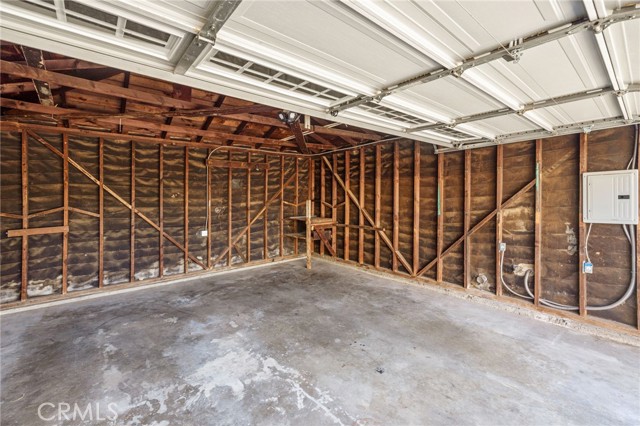 Spacious 2 car garage. with own, separate electrical panel.