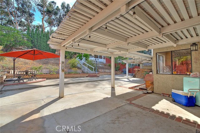 Back yard covered patio