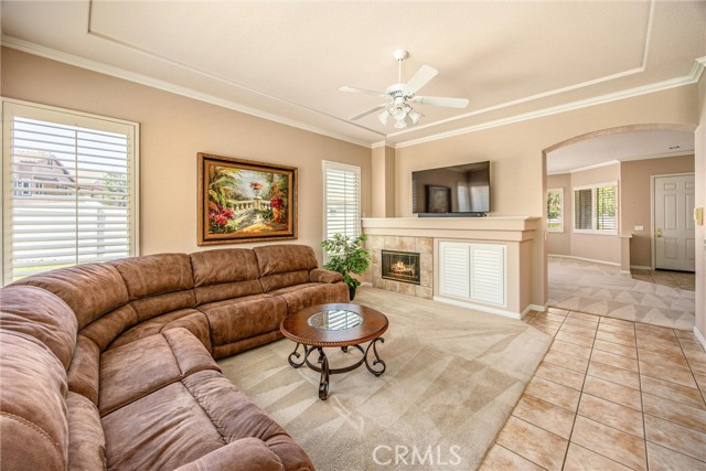 Very spacious and comfortable family room.