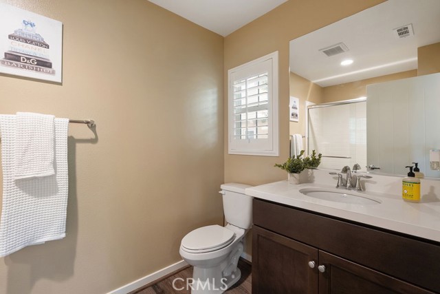 Full bathroom with shower in first floor primary