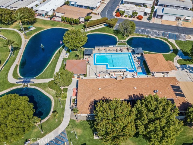 Aerial view of amenities