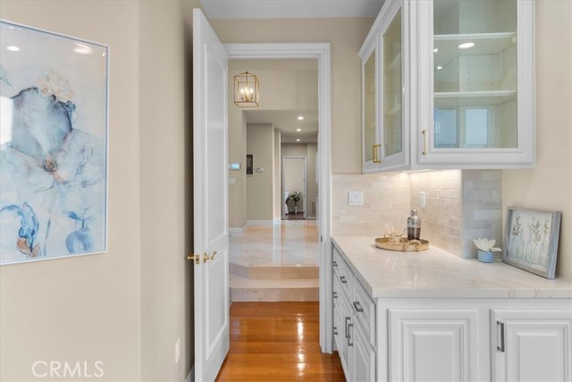 Kitchen looking towards foyer