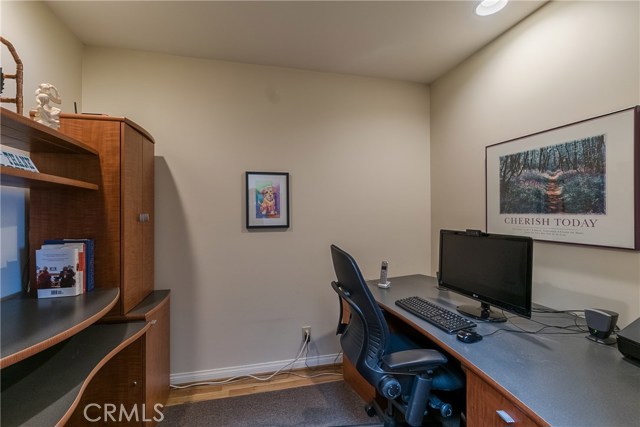 The bonus room off the entry way can be used as an office.